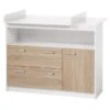 Roba Gabriella Wickelkommode Weiß/Sonoma Eiche 2 Schubladen, 1 Tür Und 1 Offenes Fach -Kinder Geschäft 42473 wickelkommode f 01