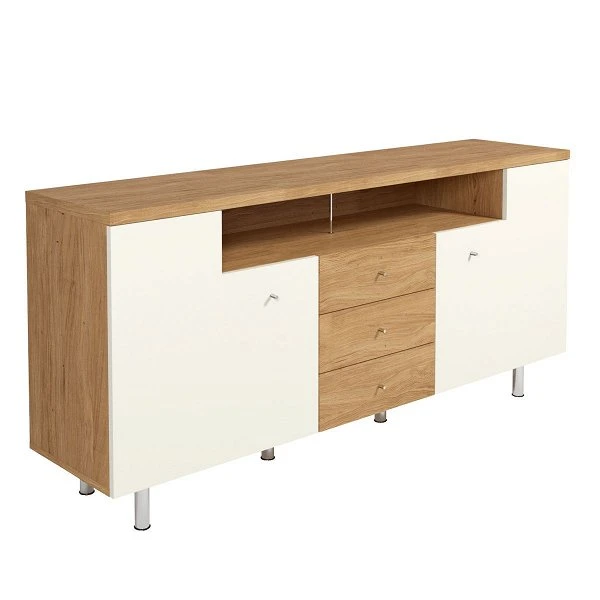 Now! Time By Hülsta Sideboard Mit Füßen 88,9x190x45 Lack-weiß/Natureiche 3 Now! Time By Hülsta Sideboard Mit Füßen 88,9x190x45 Lack-weiß/Natureiche