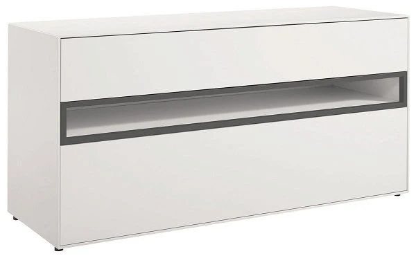 Now! By Hülsta Easy Baukasten 4R Lack-hellgrau 2 Schubladen, 1 Offenes Fach 3 Now! By Hülsta Easy Baukasten 4R Lack-hellgrau 2 Schubladen, 1 Offenes Fach