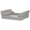 Roba Sandkasten Grau Mit Deckel Aus Wetterfestem Massivholz 2 Roba Sandkasten Grau Mit Deckel Aus Wetterfestem Massivholz -Kinder Geschäft 456017gasandkasten 01