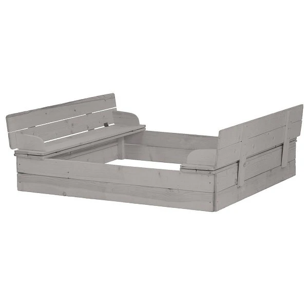 Roba Sandkasten Grau Mit Deckel Aus Wetterfestem Massivholz 3 Roba Sandkasten Grau Mit Deckel Aus Wetterfestem Massivholz