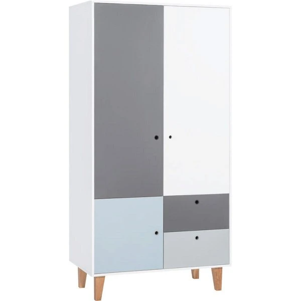 VOX Concept Baby Kleiderschrank 2-türig Blue White/grey/graphite 3 VOX Concept Baby Kleiderschrank 2-türig Blue White/grey/graphite
