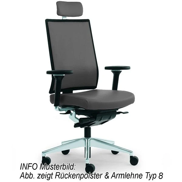 Rovo XN 5070 Drehstuhl Mit Kopfstütze Semianilin-Leder | Rückenpolster 3 Rovo XN 5070 Drehstuhl Mit Kopfstütze Semianilin-Leder | Rückenpolster