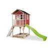 EXIT TOYS EXIT Loft 700 Holzspielhaus - Rot Extra Hoch - Mit Sandkasten, Rutsche & Geländer -Kinder Geschäft 50 07 23