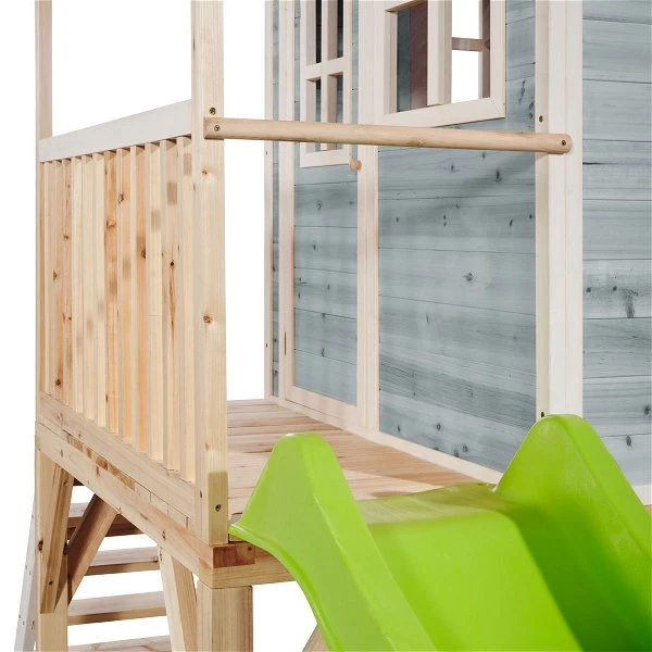 EXIT TOYS EXIT Loft 700 Holzspielhaus - Blau Extra Hoch - Mit Sandkasten, Rutsche & Geländer 4 EXIT TOYS EXIT Loft 700 Holzspielhaus - Blau Extra Hoch - Mit Sandkasten, Rutsche & Geländer – Bild 2