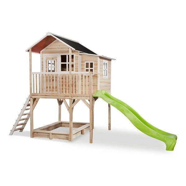 EXIT TOYS EXIT Loft 750 Holzspielhaus - Natur Extra Hoch - Mit Sandkasten, Rutsche & Anbau 3 EXIT TOYS EXIT Loft 750 Holzspielhaus - Natur Extra Hoch - Mit Sandkasten, Rutsche & Anbau