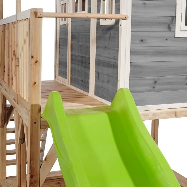 EXIT TOYS EXIT Loft 750 Holzspielhaus - Grau Extra Hoch - Mit Sandkasten, Rutsche & Anbau 4 EXIT TOYS EXIT Loft 750 Holzspielhaus - Grau Extra Hoch - Mit Sandkasten, Rutsche & Anbau – Bild 2