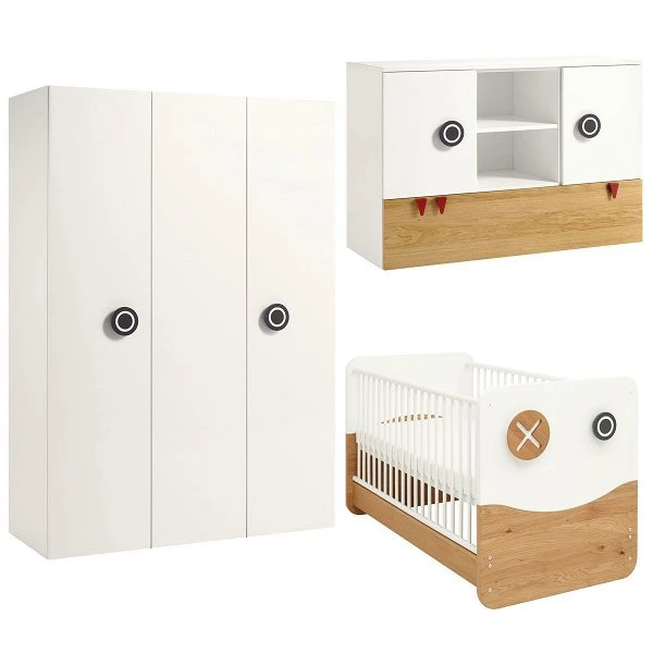 Hülsta Now! Minimo Kinderzimmer 3-türig Schneeweiß/Natureiche Inkl. Wickelaufsatz 3 Hülsta Now! Minimo Kinderzimmer 3-türig Schneeweiß/Natureiche Inkl. Wickelaufsatz