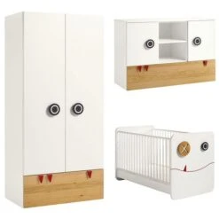 Hülsta Now! Minimo Kinderzimmer 2-türig Weiß/natur Inkl. Breiter Kommode Zum Top-Preis