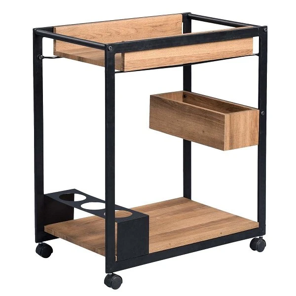 HomeTrends4You Beistelltisch Kuba 2 Dekor Eiche | Metall Schwarz 3 HomeTrends4You Beistelltisch Kuba 2 Dekor Eiche | Metall Schwarz