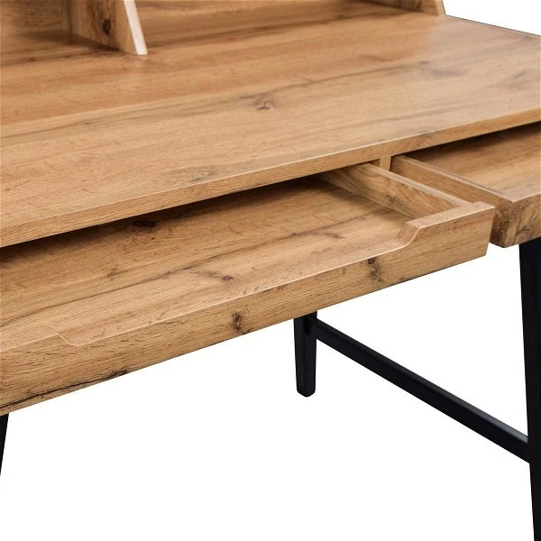HomeTrends4You Schreibtisch Stockholm MDF Dekor Wildeiche Mit 2 Schubladen 4 HomeTrends4You Schreibtisch Stockholm MDF Dekor Wildeiche Mit 2 Schubladen – Bild 2