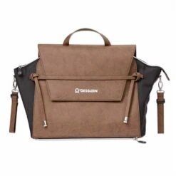 Gesslein Wickeltasche No.4 Schwarz/tabac Mit Kunstleder