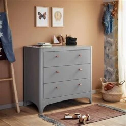 Leander Classic Kinderzimmer Sparset Grau Mit Babybett, Kommode Und Wickelaufsatz -Kinder Geschäft 640000 09 leander classic dresser grey a 1