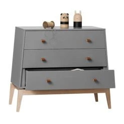 Leander Luna Kommode Grau/Eiche Mit Drei Schubladen -Kinder Geschäft 720640 09 leander luna dresser grey oak 7