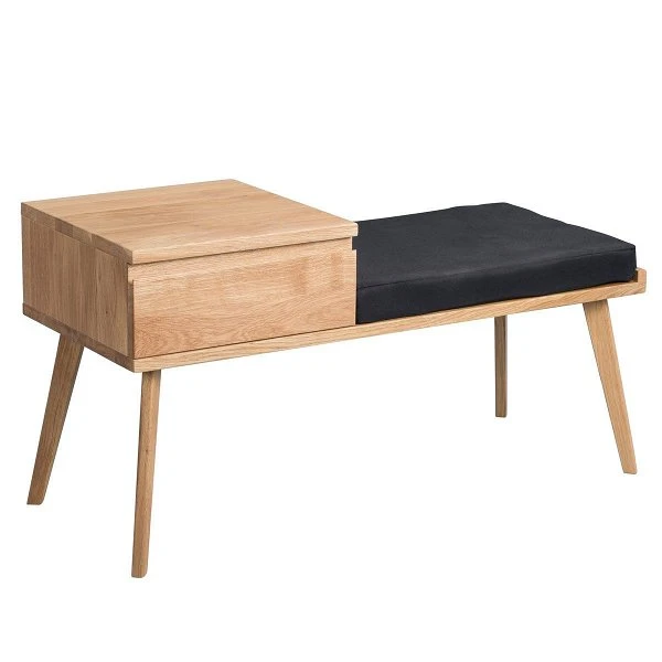 HomeTrends4You Garderobenbank Fölz Wildeiche Massiv Geölt 4 HomeTrends4You Garderobenbank Fölz Wildeiche Massiv Geölt – Bild 2