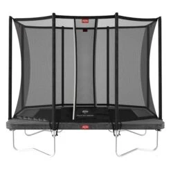 Berg Ultim Favorit Regular 280 Trampolin Grau Mit Sicherheitsnetz Comfort