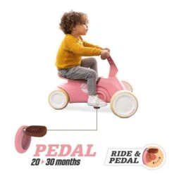 Berg Go2 Retro Pink Gokart & Rutschroller 7 Berg Go2 Retro Pink Gokart & Rutschroller -Kinder Geschäft 8715839076028 03 go2 retro pink pedalmode
