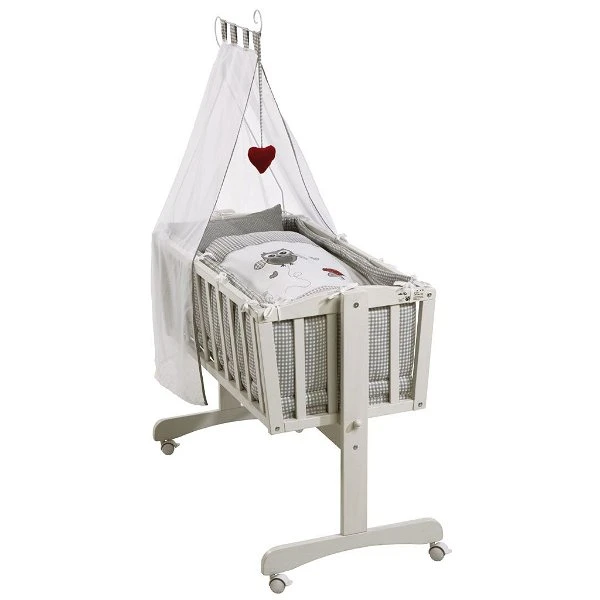 Roba Komplettwiegen-Set Weiß Inklusive Textiler Ausstattung Adam Und Eule 4 Roba Komplettwiegen-Set Weiß Inklusive Textiler Ausstattung Adam Und Eule – Bild 2