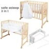 Roba Stubenbett Safe Asleep® 3 In1 - Natur Inklusive Matratze, Nest & Schlafsack Easy Air
