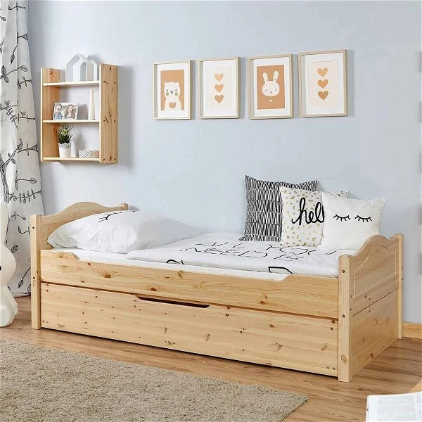 Ticaa Einzelbett Leni Mit Zusatzbett Massivholz - 90x200 Cm 3 Ticaa Einzelbett Leni Mit Zusatzbett Massivholz - 90x200 Cm