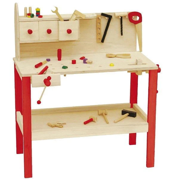 Roba Werkbank Rot/natur Inklusive Werkzeugset 3 Roba Werkbank Rot/natur Inklusive Werkzeugset