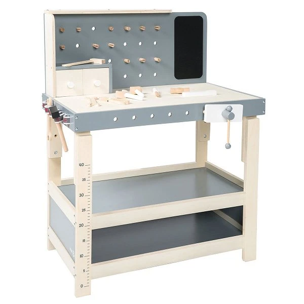 Roba Werkbank Grau/natur Höhenverstellbar Inklusive Werkzeugset 3 Roba Werkbank Grau/natur Höhenverstellbar Inklusive Werkzeugset