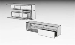 Hülsta Tetrim Wohnwand 2 - Lack-Ausführung Lowboard & Hängeelement 11 Hülsta Tetrim Wohnwand 2 - Lack-Ausführung Lowboard & Hängeelement -Kinder Geschäft 980004