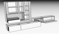 Hülsta Tetrim Wohnwand 5 - Lack-Ausführung Lowboards & Hängeelement 11 Hülsta Tetrim Wohnwand 5 - Lack-Ausführung Lowboards & Hängeelement -Kinder Geschäft 980011