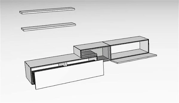 Hülsta Tetrim Wohnwand 6 - Lack-Ausführung Lowboards & Wandsteckborde 4 Hülsta Tetrim Wohnwand 6 - Lack-Ausführung Lowboards & Wandsteckborde – Bild 2