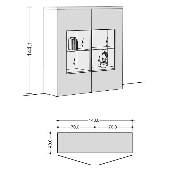 Now! Time By Hülsta Kombination 5 145,8x140,0x40,0 Lack-weiß/Lack-Hochglanz-weiß 4 Now! Time By Hülsta Kombination 5 145,8x140,0x40,0 Lack-weiß/Lack-Hochglanz-weiß – Bild 2
