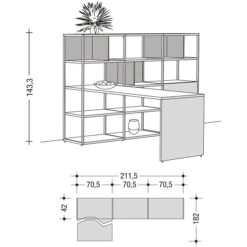 Now! Vision By Hülsta Kombination 13 143,3x211,5x182 Cm - Lack-weiß/Natureiche -Kinder Geschäft 980023 huelsta now vision strichzeichnung