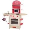 Roba Spielküche Natur/rot Mit Herd, Spüle, Wasserhahn & Regal -Kinder Geschäft 98207 spielkueche f 01