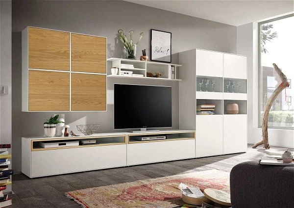 Now! By Hülsta Easy Wohnwand Natureiche 181x384x45 Mit Media-Lowboard - 9-teilig 3 Now! By Hülsta Easy Wohnwand Natureiche 181x384x45 Mit Media-Lowboard - 9-teilig