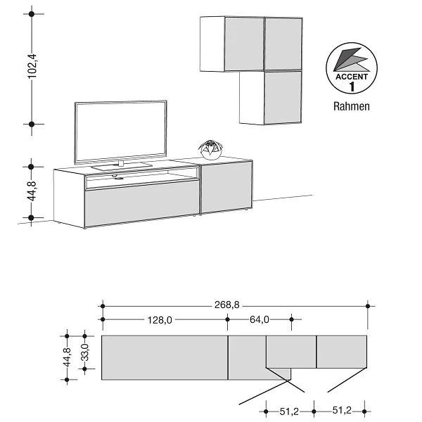 Now! By Hülsta Easy Wohnwand Natureiche 179x268x44 5-teilig Mit Media-Lowboard 4 Now! By Hülsta Easy Wohnwand Natureiche 179x268x44 5-teilig Mit Media-Lowboard – Bild 2