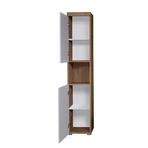 Trendteam Amanda Hochschrank 37x190x31 Cm Weiß / Asteiche 4 Trendteam Amanda Hochschrank 37x190x31 Cm Weiß / Asteiche – Bild 2