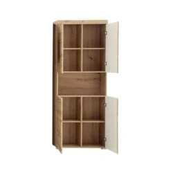 Trendteam Amanda Hochschrank 73x190x31 Cm Asteiche / Asteiche -Kinder Geschäft amanda bd 1393 105 92 frontal geoeffnet freisteller