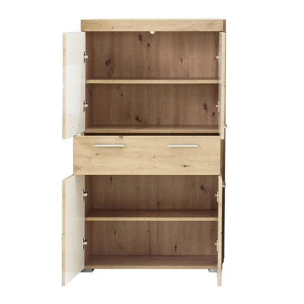 Trendteam Amanda Standschrank 73x132x31 Cm Asteiche / Asteiche 4 Trendteam Amanda Standschrank 73x132x31 Cm Asteiche / Asteiche – Bild 2