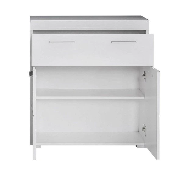 Trendteam Amanda Standschrank 73x79x31 Cm Weiß 4 Trendteam Amanda Standschrank 73x79x31 Cm Weiß – Bild 2