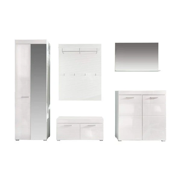 Trendteam Amanda Garderobe 5-teilig Weiß 3 Trendteam Amanda Garderobe 5-teilig Weiß