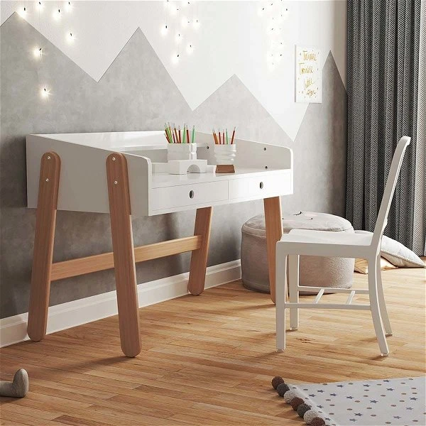 Nature Kid Ancona Schreibtisch Weiß/natur 4 Nature Kid Ancona Schreibtisch Weiß/natur – Bild 2