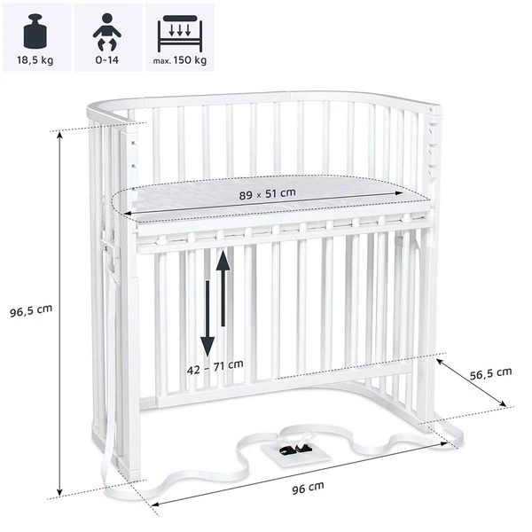 Babybay Boxspring Comfort Plus Beistellbett Weiß Lackiert Extra Belüftet 7 Babybay Boxspring Comfort Plus Beistellbett Weiß Lackiert Extra Belüftet – Bild 5