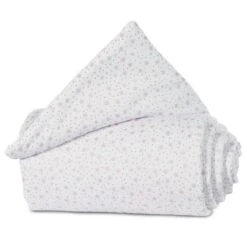 Babybay Gitterschutz Für Verschlussgitter Organic Cotton Weiß, Mit Glitzersternen Rosé