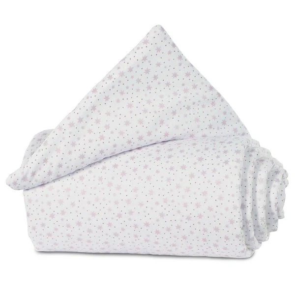 Babybay Gitterschutz Für Verschlussgitter Organic Cotton Weiß, Mit Glitzersternen Rosé 3 Babybay Gitterschutz Für Verschlussgitter Organic Cotton Weiß, Mit Glitzersternen Rosé