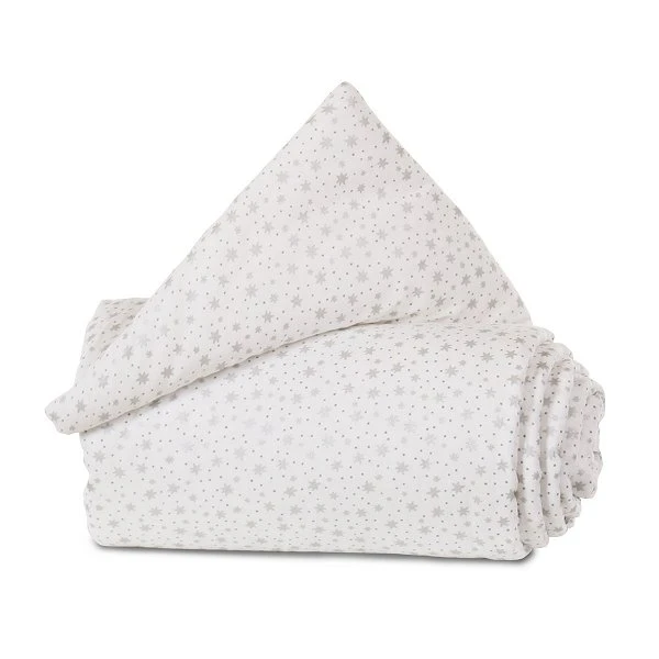Babybay Gitterschutz Für Verschlussgitter Organic Cotton Weiß, Mit Glitzersternen Silber 3 Babybay Gitterschutz Für Verschlussgitter Organic Cotton Weiß, Mit Glitzersternen Silber