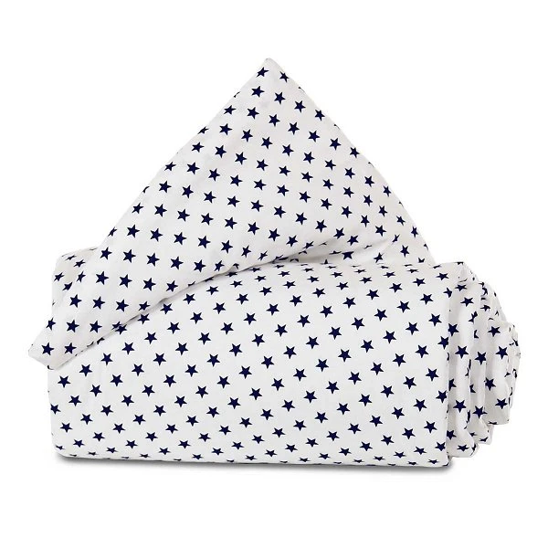 Babybay Gitterschutz Für Verschlussgitter Organic Cotton Weiß, Mit Sternen Blau 3 Babybay Gitterschutz Für Verschlussgitter Organic Cotton Weiß, Mit Sternen Blau