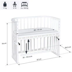 Babybay Maxi Comfort Plus Beistellbett Weiß Lackiert Extra Belüftet -Kinder Geschäft babybay maxi comfort plus beistellbett weiss lackiert 190112 006