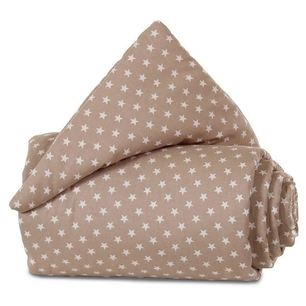 Babybay Nestchen Organic Cotton Für Maxi, Boxspring Und Comfort Hellbraun, Mit Sternen Weiß 3 Babybay Nestchen Organic Cotton Für Maxi, Boxspring Und Comfort Hellbraun, Mit Sternen Weiß