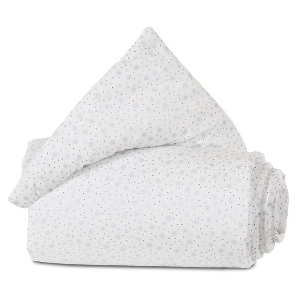 Babybay Nestchen Organic Cotton Für Original Weiß, Mit Glitzersternen Diamantblau 3 Babybay Nestchen Organic Cotton Für Original Weiß, Mit Glitzersternen Diamantblau