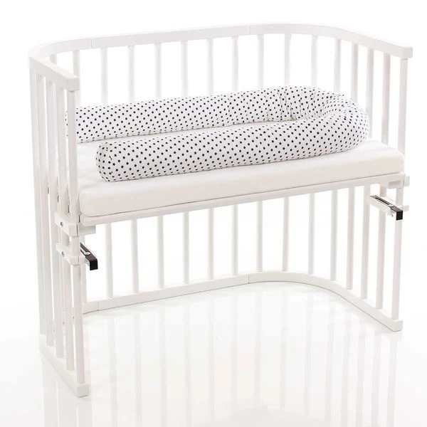 Babybay Nestchenschlange Organic Cotton Weiß, Mit Sternen Blau 4 Babybay Nestchenschlange Organic Cotton Weiß, Mit Sternen Blau – Bild 2