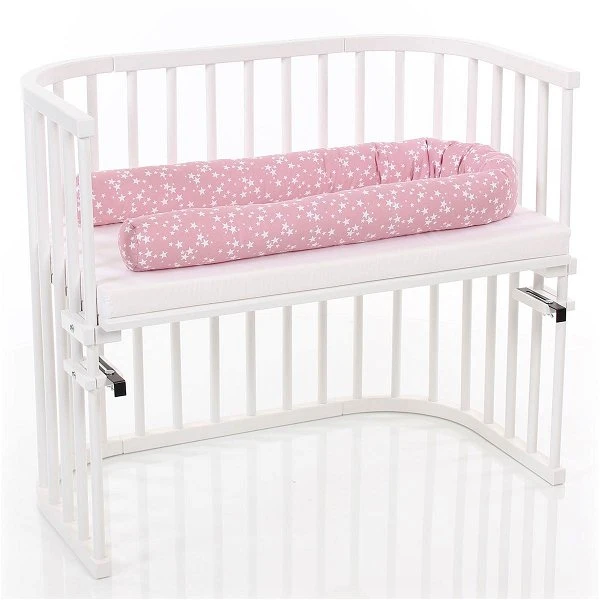 Babybay Nestchenschlange Piqué Beere, Mit Sternen Weiß 4 Babybay Nestchenschlange Piqué Beere, Mit Sternen Weiß – Bild 2